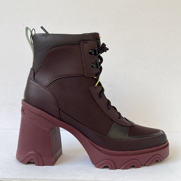 SOREL  Brex Heel Lace Waterproof Boot in New Cinder Sea Sprite - Picture 5 of 8